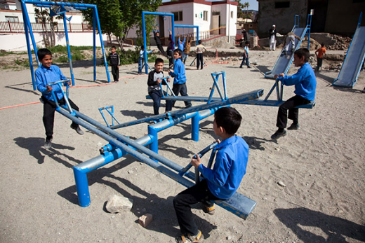 Children playing on playground